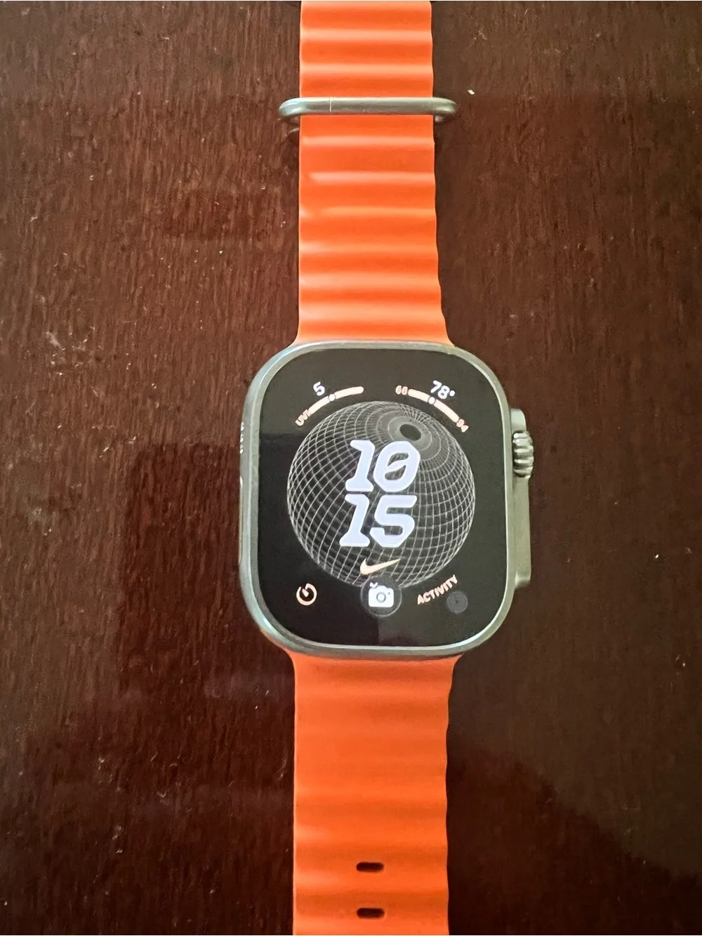 Apple Watch Ultra 2 with original Bright Orange Silicone Band